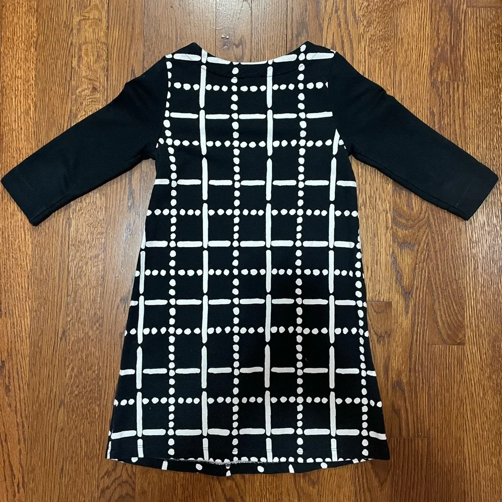Black and White Patterned Long-Sleeve Dress from Gymboree